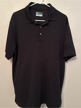 PGA Tour Black Short-Sleeve Polo Shirt